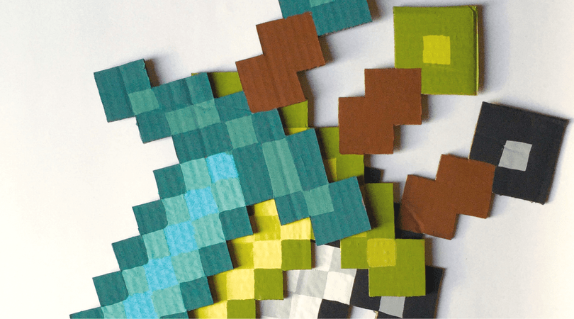 How to make DIY Minecraft Swords from cardboard - Twitchetts